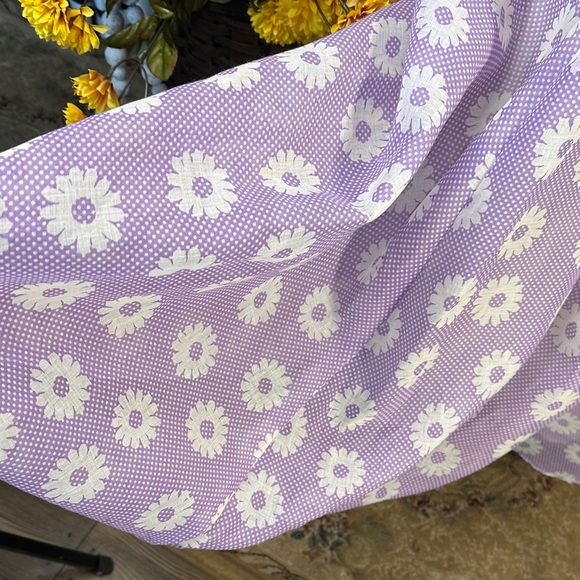 Miss Elliette Vintage Lavender Daisy Print Floral Maxi Dress CottageCore - Picture 4 of 12
